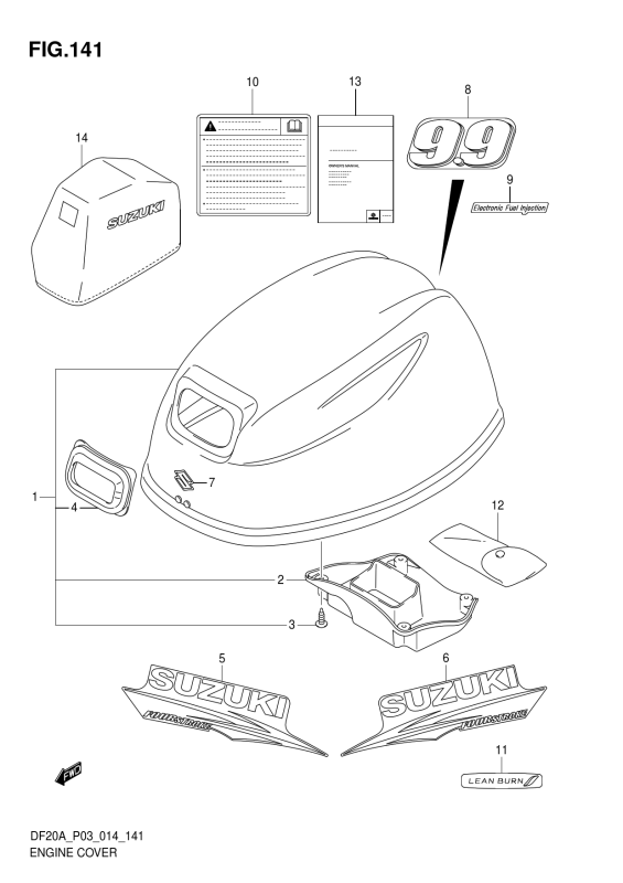 Engine Cover (Df9, 9b P03)