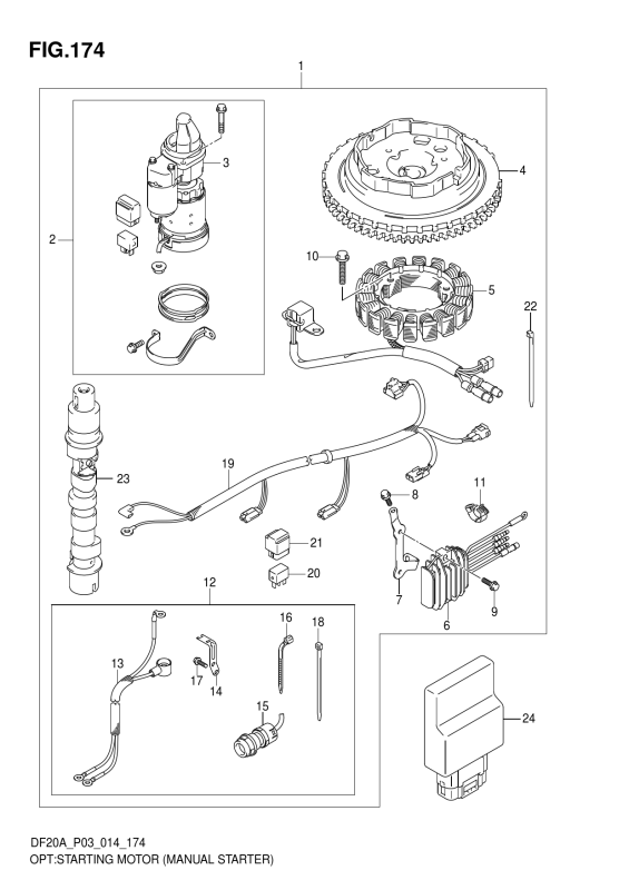 Opt:Starting Motor (Manual Starter) (Df20ar P03)