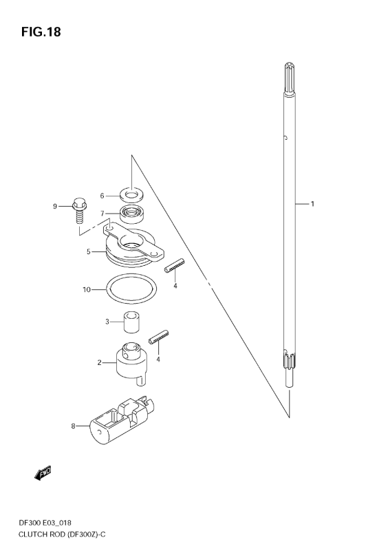 Clutch Rod (Df300z)