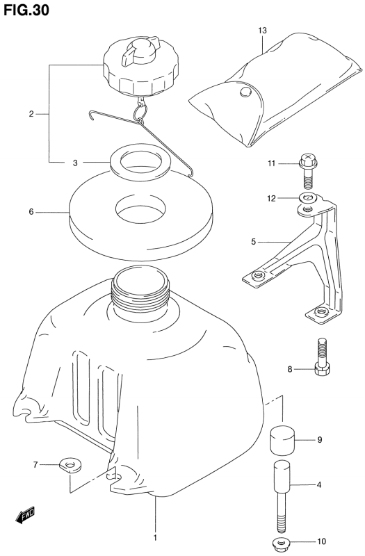 Fuel Tank (Dt4 W/Tank Model:94~98)