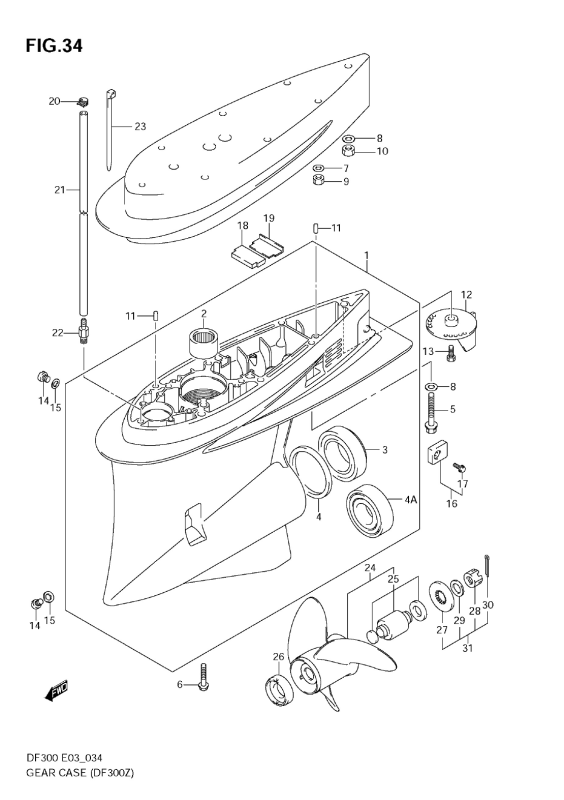 Gear Case (Df300z)