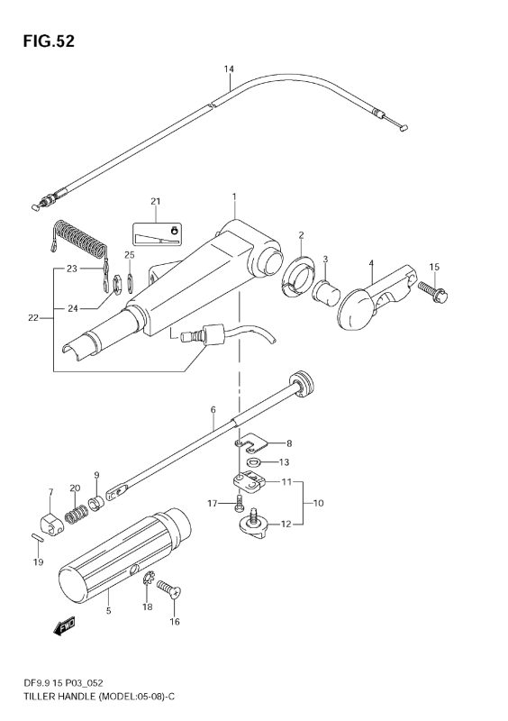 Tiller Handle (Model:05~)