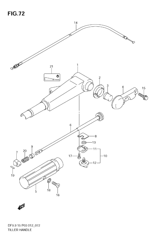 Tiller Handle (Df15 P03)