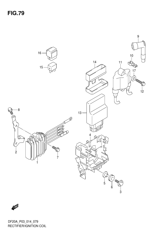 Rectifier/Ignition Coil (Df20a P03)