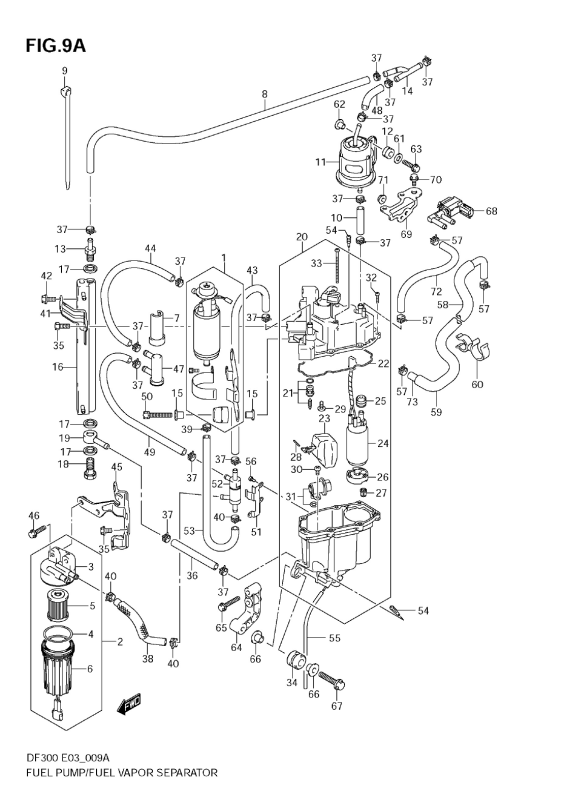 Fuel Pump / Fuel Vapor Separator (See Note)