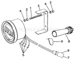 Quartach Tachometer - Flush Mount - Digital - Plug In Quartach Tachometer - Flush Mount - Digital - Plug In