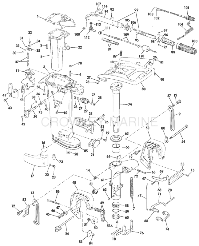 Midsection - Rope Start And Tiller Electric