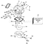 Carburetor - 55 Model 15 In. Transom Models Carburetor - 55 Model 15 In. Transom Models