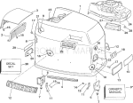Engine Cover - Evinrude - 200tx, 200cx, 225t, 225p, 225c Engine Cover - Evinrude - 200tx, 200cx, 225t, 225p, 225c