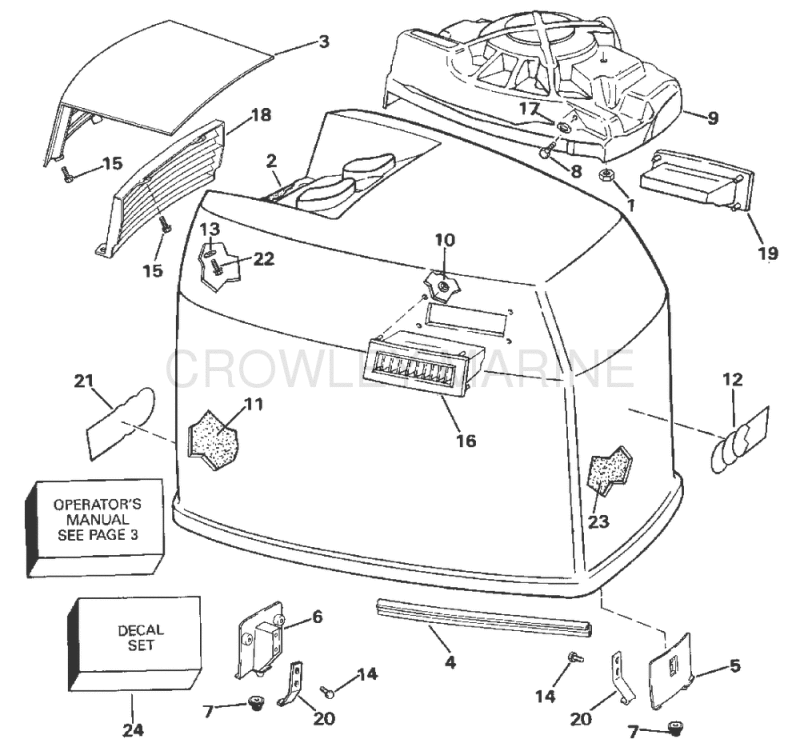 Engine Cover - Evinrude - 185