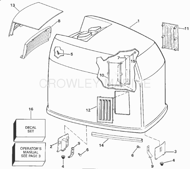 Engine Cover - Johnson - 200 Stl, Ve200sl