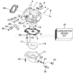 Carburetor - 55 Models-15 In. Transom Early Production Carburetor - 55 Models-15 In. Transom Early Production