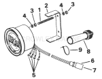 Quartach Tachometer - Flush Mount - Digital - Plug In Quartach Tachometer - Flush Mount - Digital - Plug In