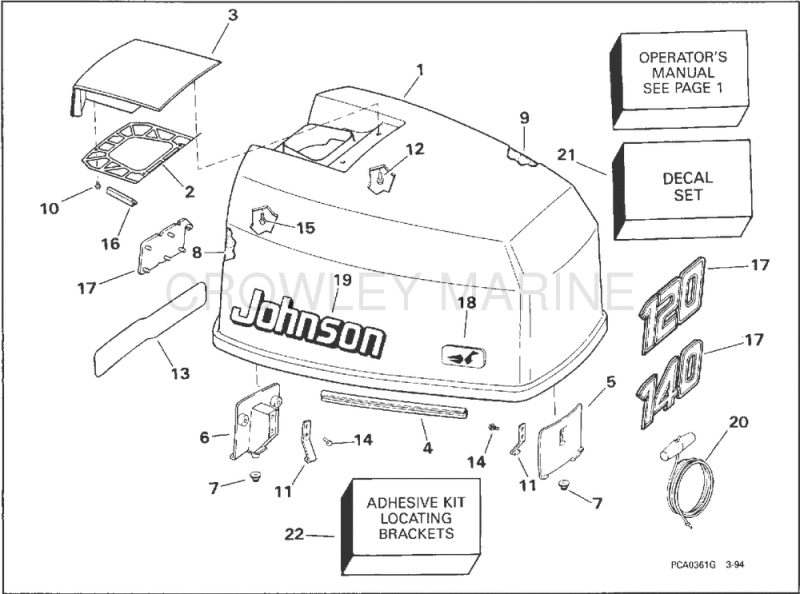 Engine Cover - Johnson 120-140 Models