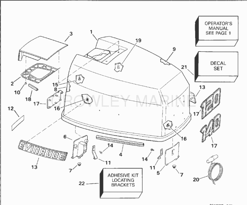 Engine Cover - Evinrude 120-140 Models