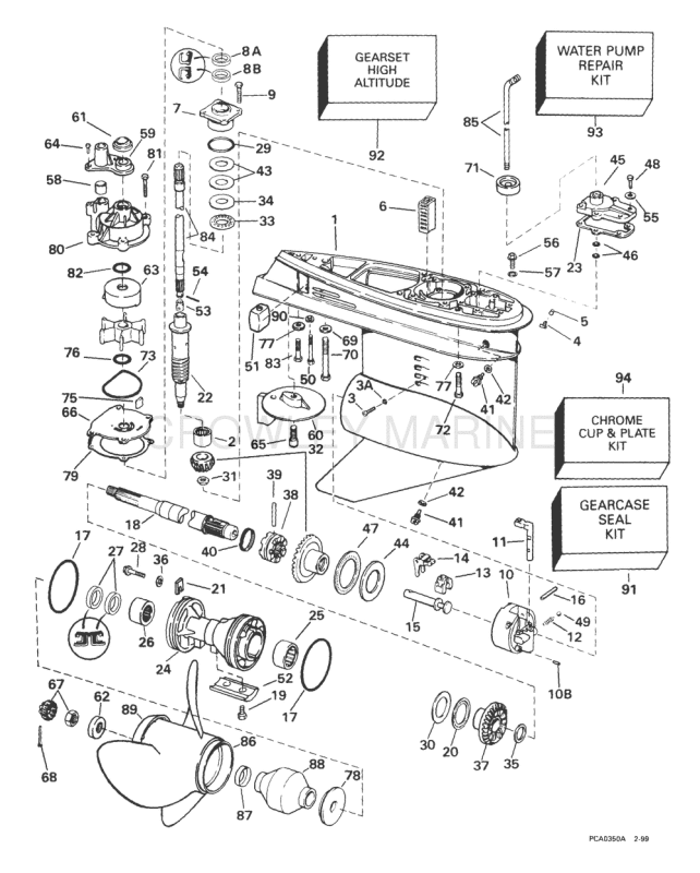 Gearcase -- Standard Rotation -- Pl, Hpl Models