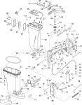 Ehaust Housing & Stern & Swivel Bracket Ehaust Housing & Stern & Swivel Bracket