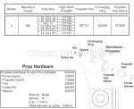 Aluminum Propellers & Hardware V6 & V8 Gearcase (2 Stroke)