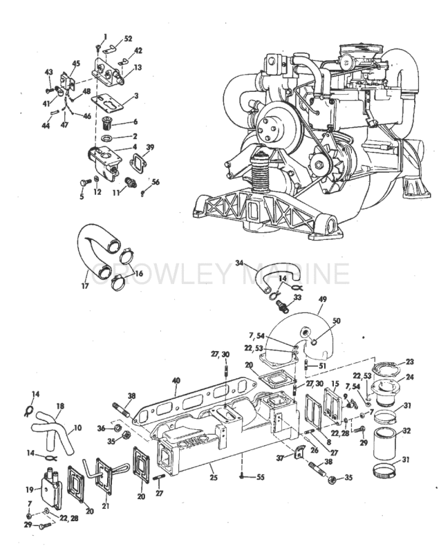 Cooling System Group 120 Hp Stern Drive