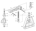 Engine Mount 120, 140 W/Manual Trim 990215r, R1;990217r, R1