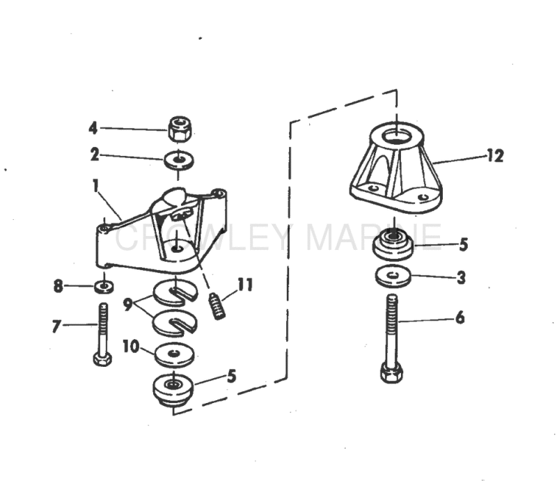 Engine Mount Group 170 & 190 Hp Stern Drive