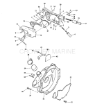 Adapter Housing & Shift Assembly 120, 140 Models Stern Drive