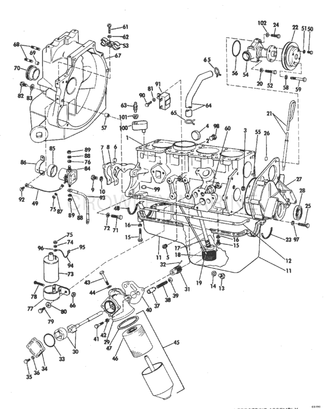 Crankcase Group 90 Hp