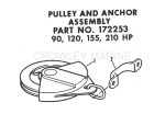 Pulley And Anchor Assembly Part No. 172253 90, 120, 155, 210 Pulley And Anchor Assembly Part No. 172253 90, 120, 155, 210