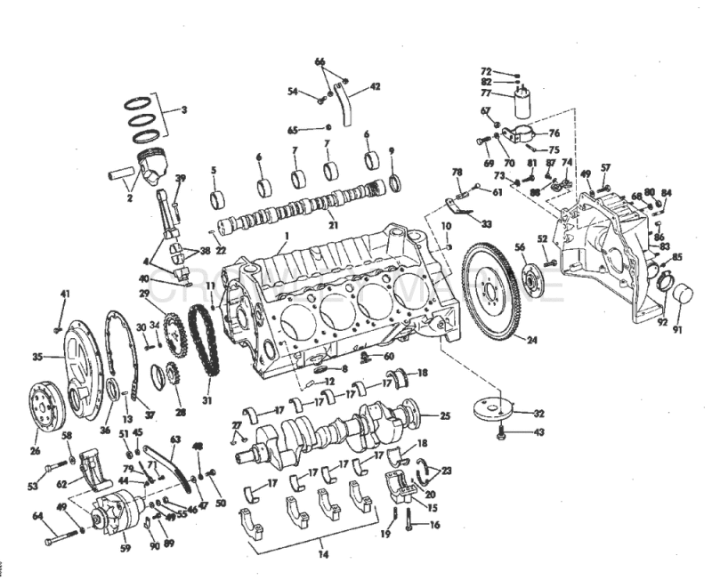 Crankcase Group 215 & 235 H.P