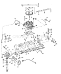 Intake Manifold, Fuel Pump, And Carburetor Lines 215 & 235hp