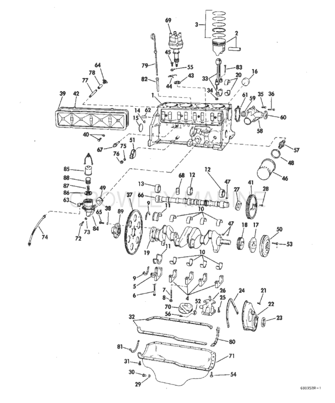 Crankcase Group 120 Hp