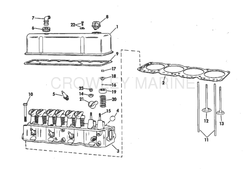 Head And Rocker Arm Group 120 Hp