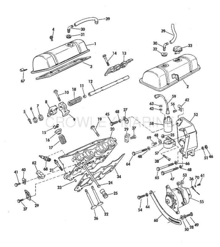 Head And Rocker Arm Group 155 Hp