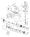 Lower Gearcase Group 120, 155, 210 Hp