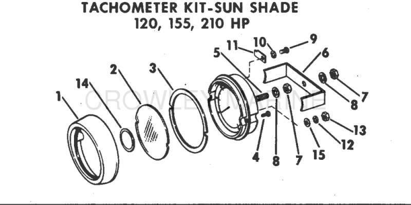 Tachometer Kit - Sun Shade 120, 155, 210 Hp