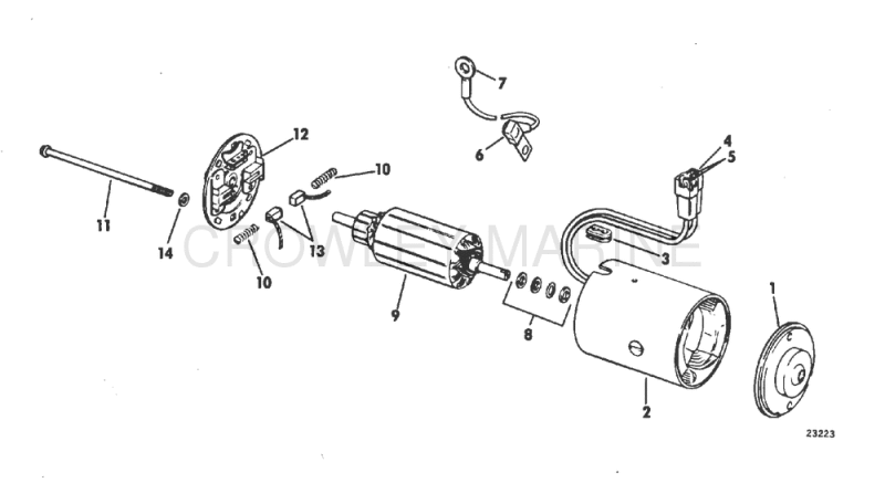 Tilt Motor Assembly 100, 120, 155, 165, 225, &245 Hp Stern Drive