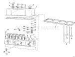 Head And Rocker Arm Group 140 Hp Stern Drive