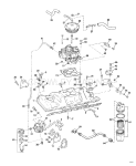 Intake Manifold, Fuel Pump And Carburetor Lines 225 & 245 Hp