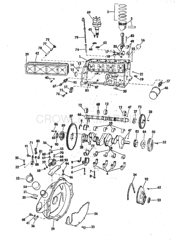 Crankcase Group 120 Hp Stern Drive