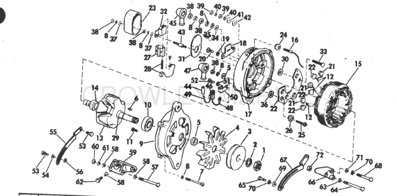 Alternator & Bracket Group 120, 140, 175, 190, 235