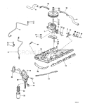 Intake Manifold, Fuel Pump And Carburetor Lines