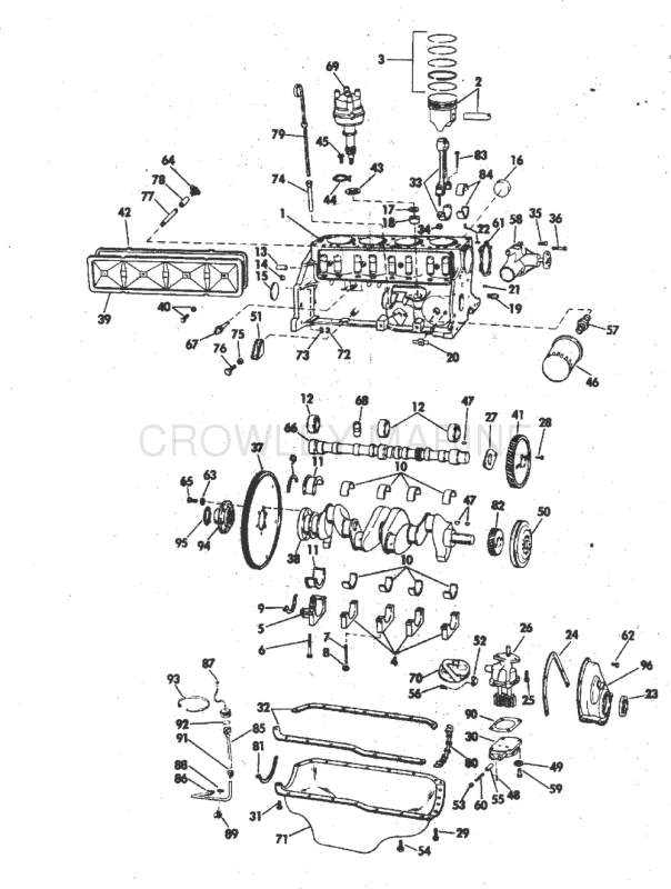 Crankcase Group 140 Hp Stern Drive