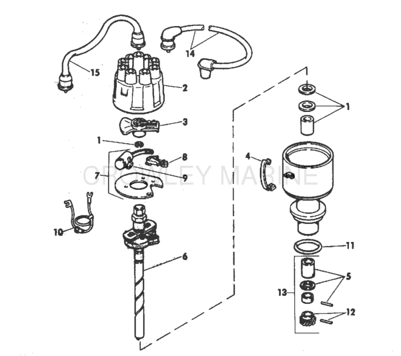 Distributor Group 175, 190 & 235 Hp Stern Drive