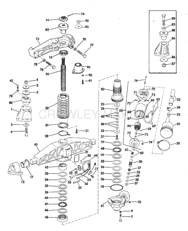 Engine Mount Group 120, 140 & 165 Hp With Selectrim