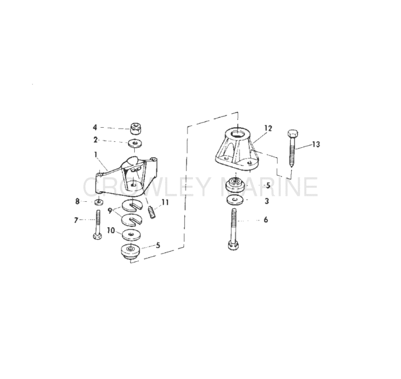 Engine Mount Group 240 Pre-Set Trim