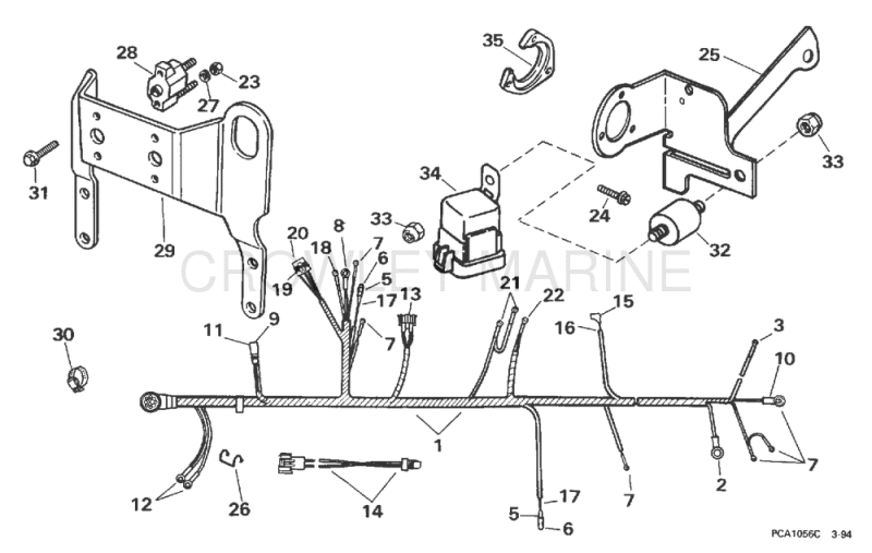 Wire Harness, Bracket & Solenoid