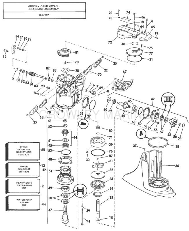 Upper Gearcase Group