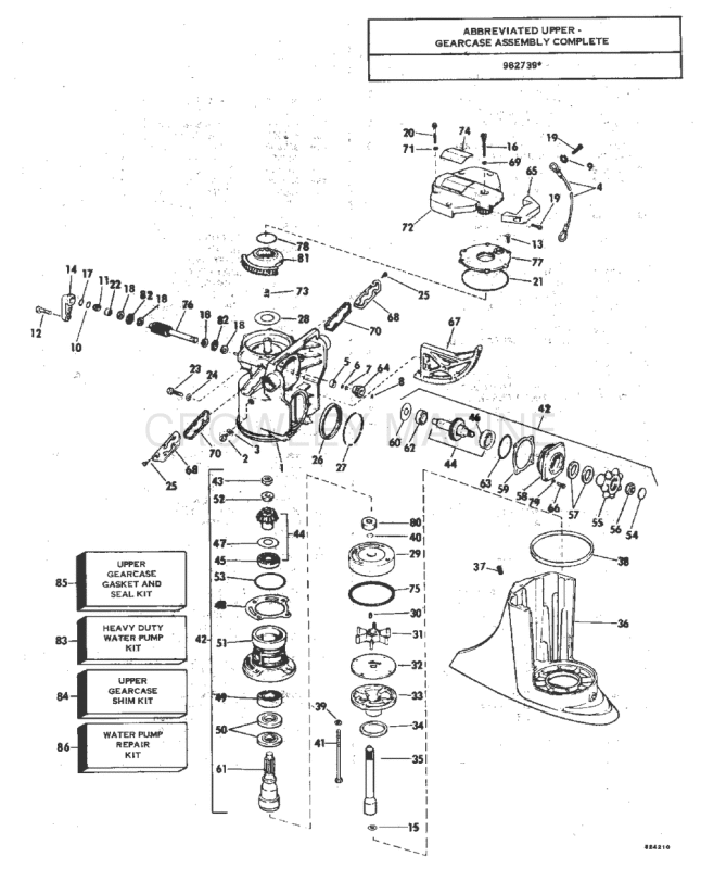 Upper Gearcase Group