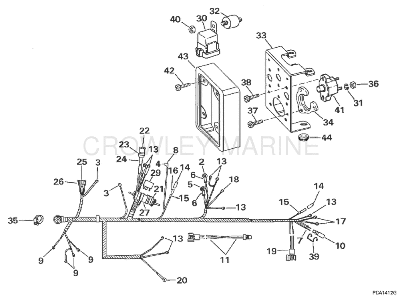 Engine Wire Harness & Bracket - 2v & 4v Models