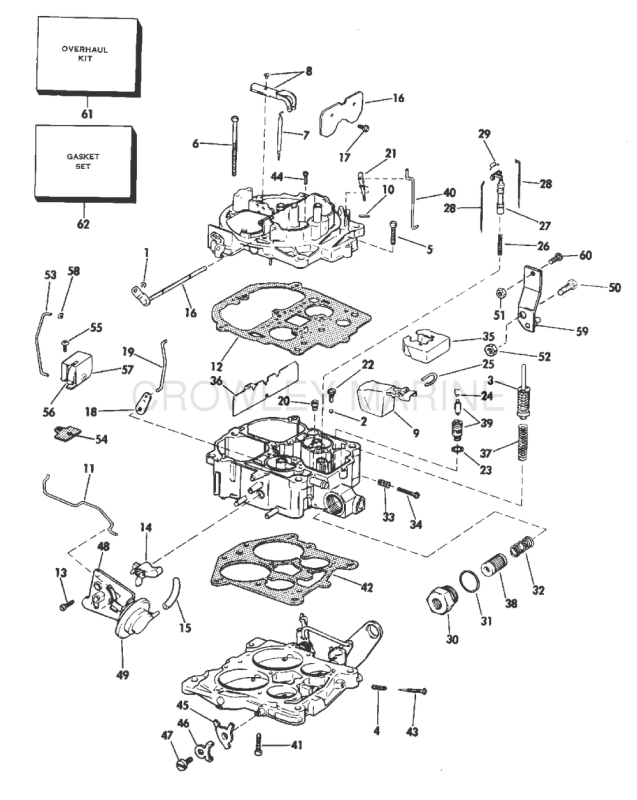 Carburetor Group 5.0 - 4v, 5.7 Litre